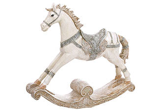 Новорічна статуетка Конячка-гойдалка 22 см