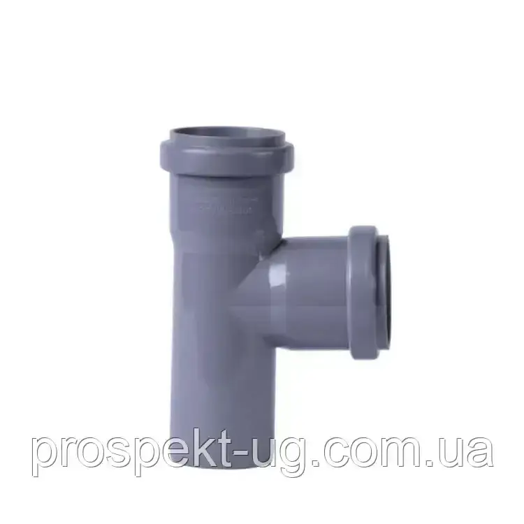 Трійник ПП 40 мм 90° для внутрішньої каналізації, фото 1