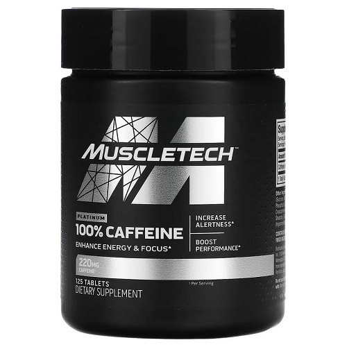 Кофеїн MuscleTech Platinum 100% Caffeine 220 mg (125 таблеток.), фото 1
