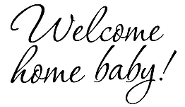 Наліпка з оракалу Welcome home baby! , 022