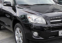 Накладки на фары 2009-2010 (2 шт., пластик) для Toyota Rav 4