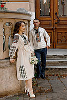 Сукня з вишивкою на льоні "Подільські зорі"