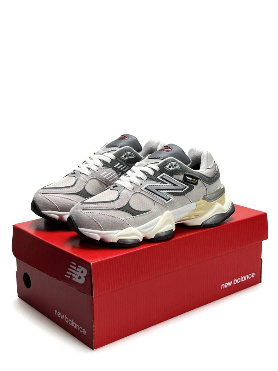 Жіночі кросівки New Balance 9060 Cordura GTX Grey Beige Сірі Нью Беланс 9060 замша текстиль Гор Текс термо еврозима, фото 1