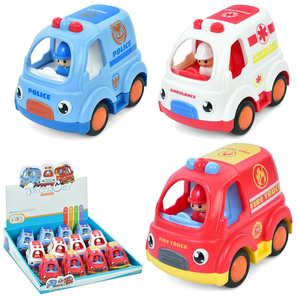 Машина інерц, 8см, гумові колеса, (3види)  /2/24/12шт в кор. 30,5-7-29,5см, фото 1