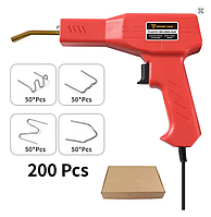 Пластиковий зварювальний апарат (паяльник для бампера), 4 види скоб для ремонту пластику, каяка, кузовних деталей
