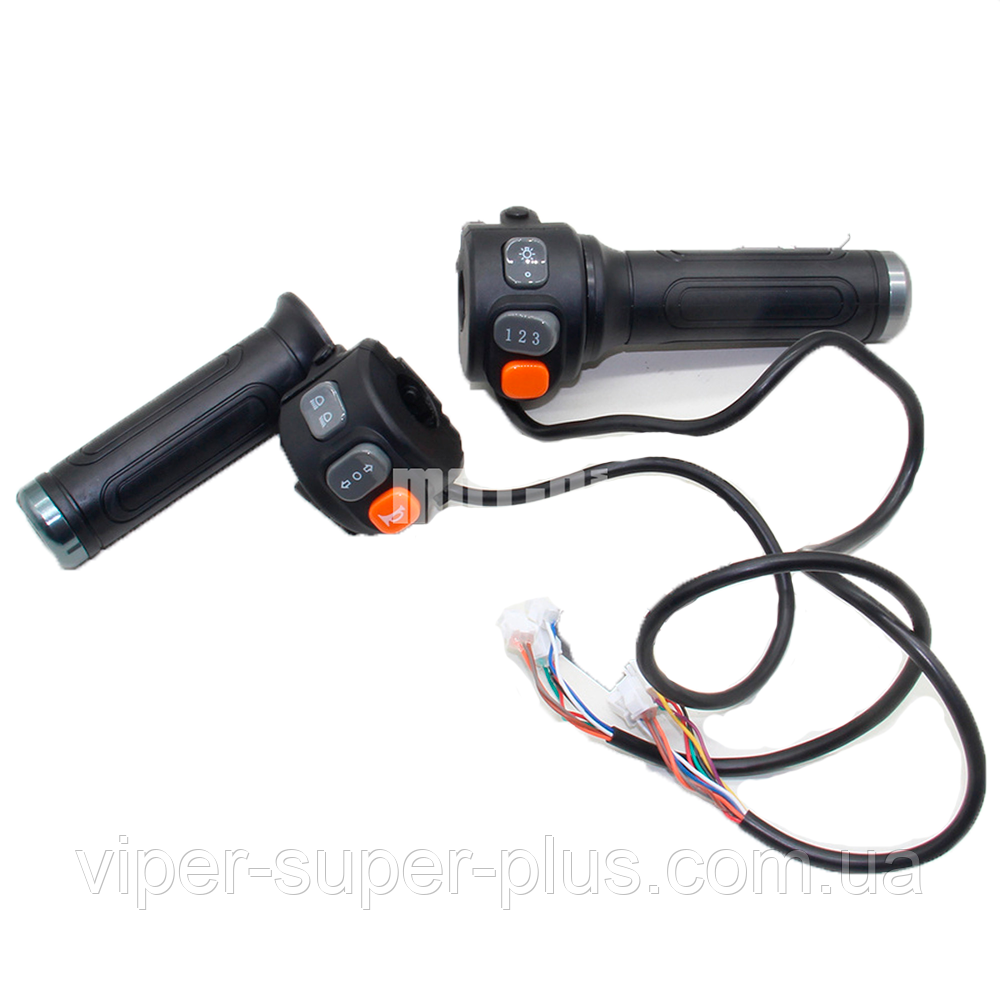 Блоки управління + ручка газу (ліва+права) Fada FLiT II (FDEB05СLA-72) для електровелосипедів та мототехніки, фото 1