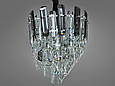 Кришталева люстра овальної форми для вітальні, зали на 8 ламп, хром, фото 3