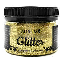 Декоративні блискітки Золото №04, глітер 0,06 кг, дрібна фракція для манікюру, рукоділля, творчості та декорацій