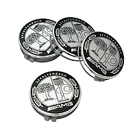 Заглушки ковпачки литих дисків Mercedes AMG Affalterbach чорно-біла