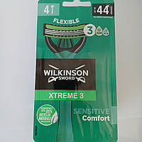 Станки одноразові чоловічі для гоління Schick Wilkinson Sword Xtreme sensetiv 3 4 шт. (Шик Вілкінсон Екстрим)