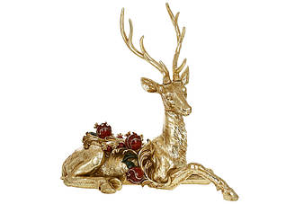 Фігура Олень із гранатами золотий 60 см