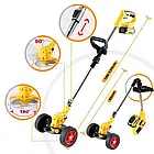 Акумуляторний садовий набір 2 в 1 48 V з двома АКБ, універсальний тример і мініпила для дачі, фото 8