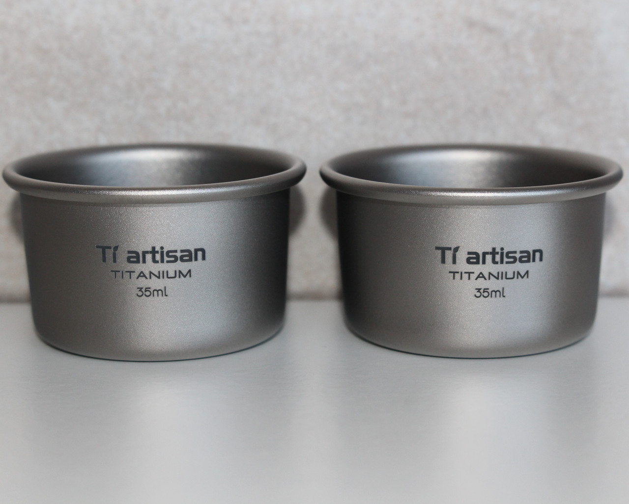 Набір чарок з титану, стопки титанові Tiartisan titanium 35 мл х 2 шт, фото 1