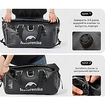 Водонепроникна дорожня сумка Naturehike CNK2450XB015, 40 л, чорна, фото 3