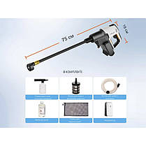 Акумуляторна мийка високого тиску, живлення від павербанку (УМБ Litheli Power Bank 20000 mAh, 45 W, 4А в комплекті), фото 3