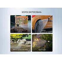 Акумуляторна мийка високого тиску, живлення від павербанку (УМБ Litheli Power Bank 20000 mAh, 45 W, 4А в комплекті), фото 5