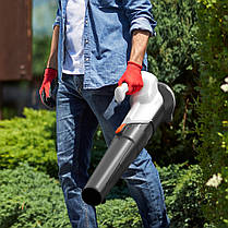 Акумуляторна повітродувка садова Litheli, живлення від павербанку (УМБ Litheli Power Bank 10000 mAh, 45 W, 2А в комплекті), фото 4