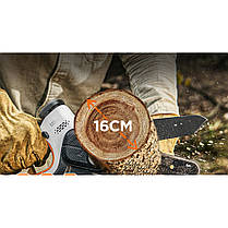 Акумуляторна міні-пила безщіткова, живлення від павербанку (УМБ Litheli Power Bank 10000 mAh, 45 W, 2А в комплекті), фото 3