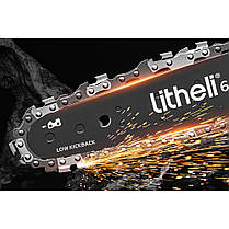 Акумуляторна міні-пила безщіткова, живлення від павербанку (УМБ Litheli Power Bank 10000 mAh, 45 W, 2А в комплекті), фото 5