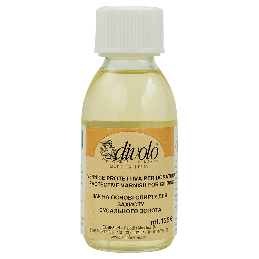 Лак фінішний для позолоти, прозорий, глянцевий, 125 мл, Divolo, фото 1