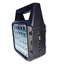 Сонячна станція GDTimes GD105 80W LED, портативна, автономна, з USB, ліхтарем та лампочками для дому, дачі, кемпінгу, риболовлі, фото 3