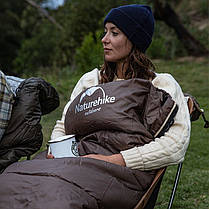 Спальник з капюшоном Naturehike U250S NH20MSD07, (0°C), лівий, коричневий, фото 4