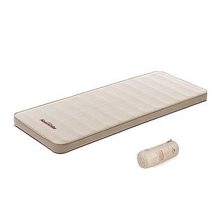 Самонадувний матрац 10 см одинарний з помпою Naturehike NH20FCD08, бежевий, фото 1