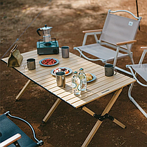 Розкладний стіл великий Naturehike CNK2300JU010, алюміній, чорний, фото 3