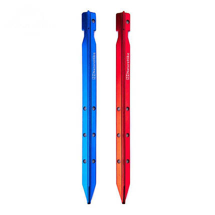 Кілки алюмінієві Naturehike NH15A009-I 25 см, червоний (4 шт), фото 2