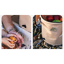 Складане відро для води з ЕВА Naturehike CNK2350CF010, 20 л, бежевий, фото 3