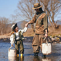 Складане відро для води з ЕВА Naturehike CNK2350CF010, 20 л, бежевий, фото 4