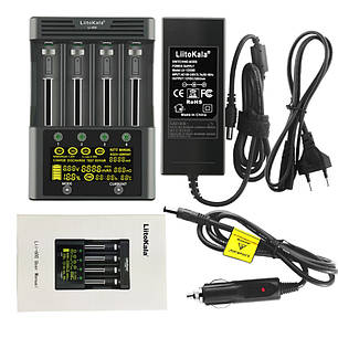 Універсальний інтелектуальний зарядний пристрій LiitoKala Lii-600 EU для акумуляторів + автомобільний кабель, фото 1