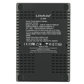 Універсальний інтелектуальний зарядний пристрій LiitoKala Lii-600 EU для акумуляторів + автомобільний кабель, фото 3