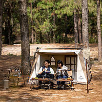 Намет з навісом Naturehike CNH22ZP029, світлий коричневий, фото 4