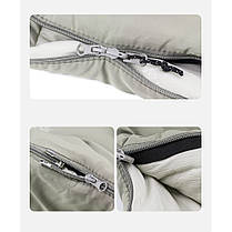 Спальний мішок з капюшоном із звичайним мішком для зберігання Naturehike M300 CNK2350WS023, сірий, лівий, фото 5