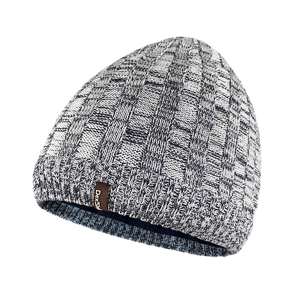 Водонепроникна шапка Dexshell Heathered Rib Knit Beanie, onesize (56-58 см), біло-сіра, фото 1