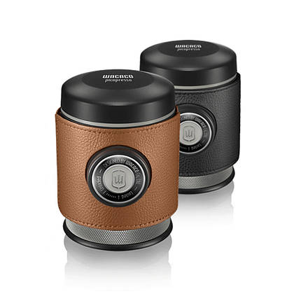 Чохол для портативної кавоварки Wacaco Picopresso, набір 2 шт, чорна-коричнева, фото 1