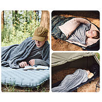 Підкладка для спального мішка Naturehike CNK2450WS024, фліс, графіт, фото 5