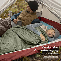 Спальний мішок Naturehike LW180 Mini NH21MSD04, лівий, темно-зелений, фото 5