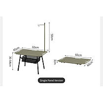 Складаний стіл Naturehike CNK2450JJ025, 60х40 см, алюміній, оливковий, фото 2