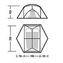 Намет надлегкий двомісний Naturehike Mongar CNK2550WS016, 15D, сiрий, фото 2