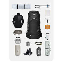 Рюкзак туристичний Naturehike Helium CNK2450XB014, 70 л, чорний, M, фото 4