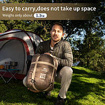 Спальник з капюшоном Naturehike MJ 600 CNK2300SD014, коричневий, фото 3