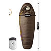 Спальник з натуральним пухом Naturehike Snowbird CNK2550WS014, p-р L, темно-коричневий 400 г, фото 8