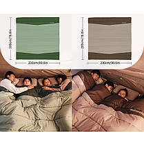 Спальний мішок двомісний Naturehike CNK2300019, коричневий, фото 2