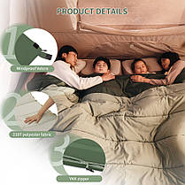 Спальний мішок двомісний Naturehike CNK2300019, коричневий, фото 5