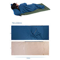 Підкладка для спального мішка Naturehike NH15S012-D, бавовна, синій, фото 3