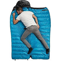 Спальник з натуральним пухом Naturehike CW700 CNK2450WS048, p-р M, чорно-блакитний, фото 4