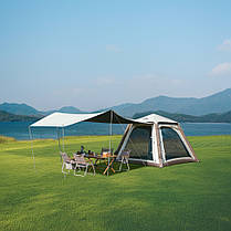 Намет чотиримісний автоматичний надувний із тентом Naturehike Ango CNK2550WS017, сірий, фото 3