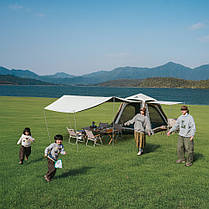 Намет чотиримісний автоматичний надувний із тентом Naturehike Ango CNK2550WS017, коричневий, фото 4